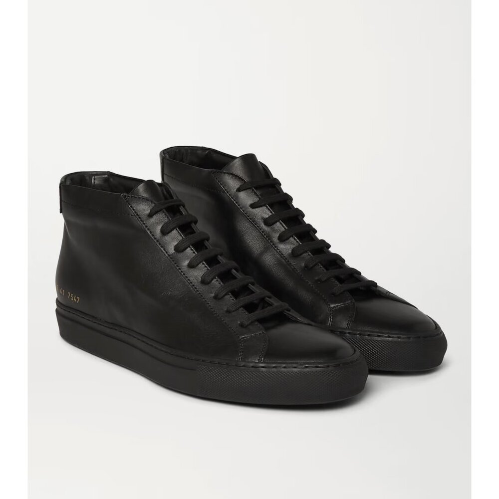 Common Projects Achilles Mid Sneaker in Black, size 41